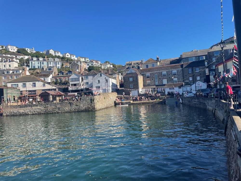 A Cornish harbour town seen from the water